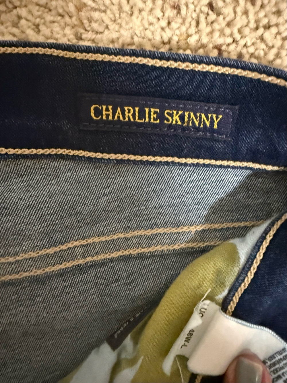 New with Tags Lucky Brand Dark Charlie Skinny Jeans - Picture 3 of 6